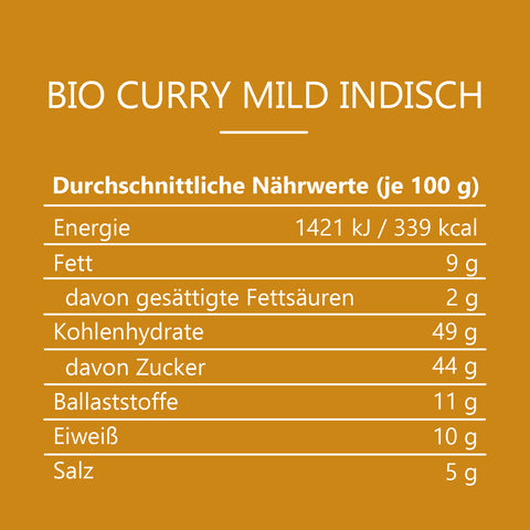 Bio Curry mild indisch