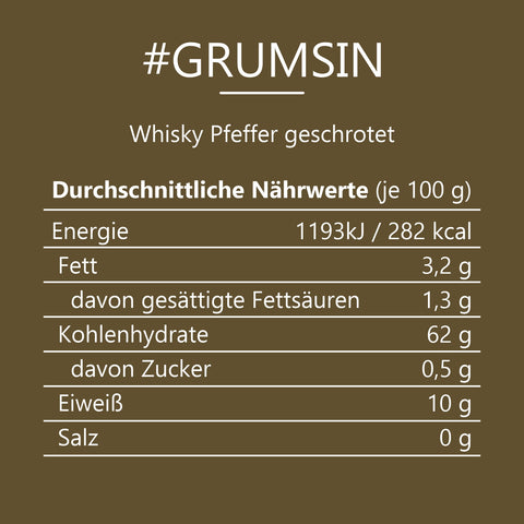 #GRUMSIN - Whisky Pfeffer geschrotet