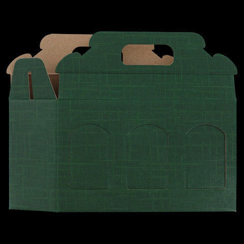Geschenkset leer Grün - 3 Gläser mit Holzdeckel