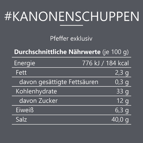 #KANONENSCHUPPEN - Pfeffer exklusiv Beutel mit Druckverschluss 80g MHD