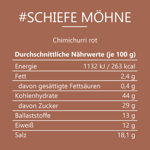#SCHIEFE MÖHNE - Chimichurri rot Beutel mit Druckverschluss 65g MHD