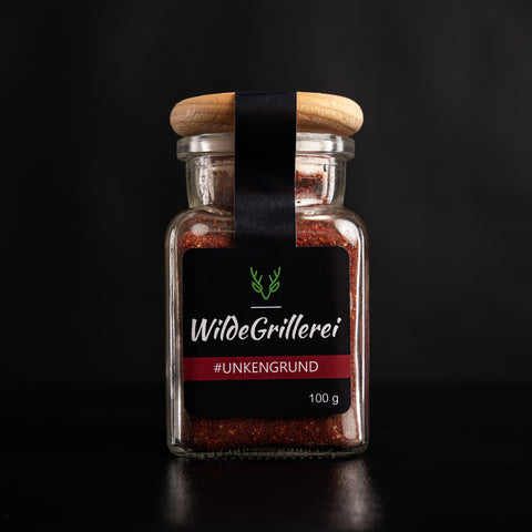 #UNKENGRUND - Red Pork BBQ Rub Glas mit Holzdeckel 100g  MHD