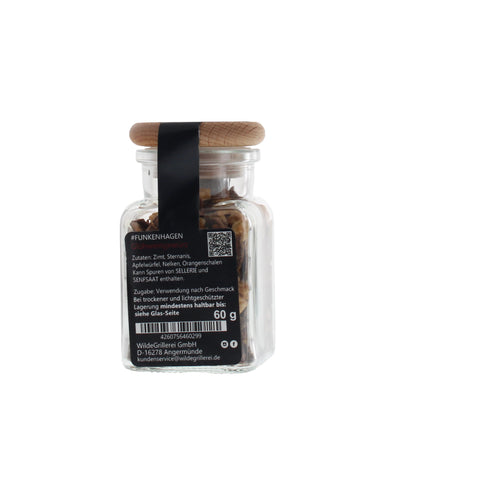 Glühweingewürz - #FUNKENHAGEN - Glas mit Holzdeckel 60g MHD