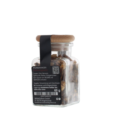 Glühweingewürz - #FUNKENHAGEN - Glas mit Holzdeckel 60g MHD