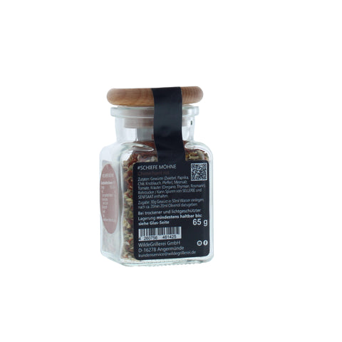 #SCHIEFE MÖHNE - Chimichurri rot Glas mit Holzdeckel 65g MHD