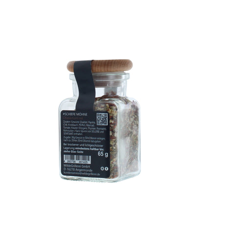 #SCHIEFE MÖHNE - Chimichurri rot Glas mit Holzdeckel 65g MHD