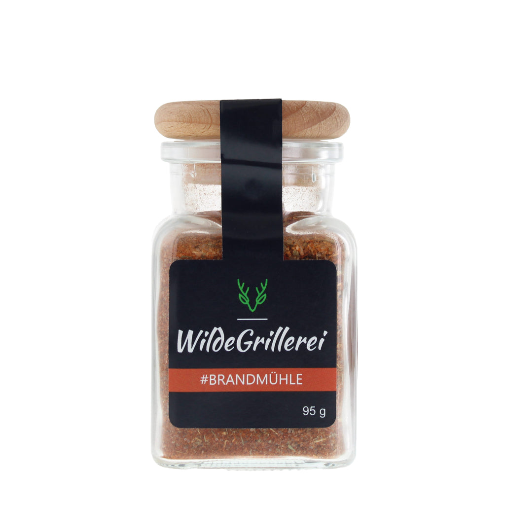 #BRANDMÜHLE - Hot Smoky BBQ Rub Glas mit Holzdeckel 95g MHD