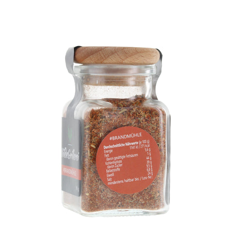 #BRANDMÜHLE - Hot Smoky BBQ Rub Glas mit Holzdeckel 95g MHD