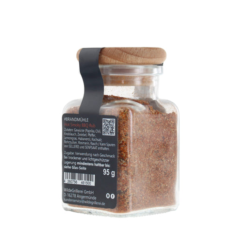#BRANDMÜHLE - Hot Smoky BBQ Rub Glas mit Holzdeckel 95g MHD