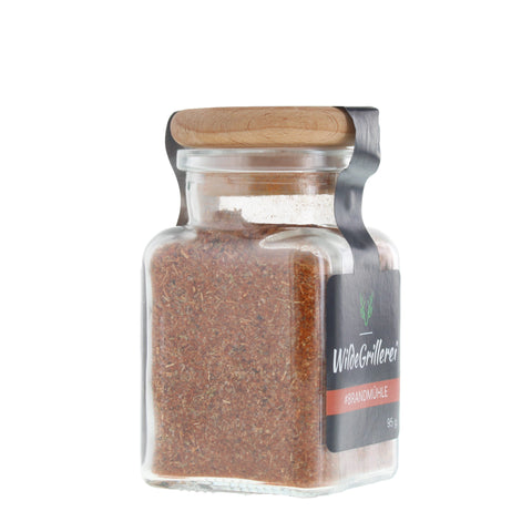 #BRANDMÜHLE - Hot Smoky BBQ Rub Glas mit Holzdeckel 95g MHD