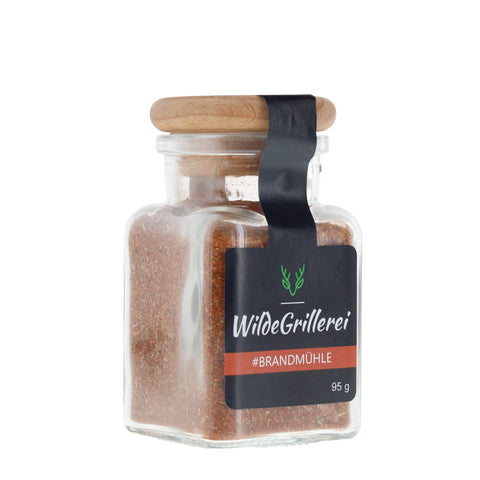 #BRANDMÜHLE - Hot Smoky BBQ Rub Glas mit Holzdeckel 95g MHD