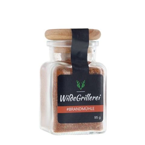 #BRANDMÜHLE - Hot Smoky BBQ Rub Glas mit Holzdeckel 95g MHD