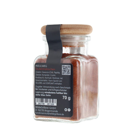 #KEULWEG - Teufelshähnchen Glas mit Holzdeckel 70g MHD