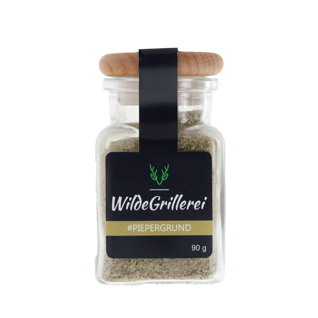 #PIEPERGRUND - Gyros hell Glas mit Holzdeckel 90g MHD