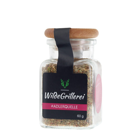 #ADLERQUELLE - Steakpfeffer mediterran Glas mit Holzdeckel 60g MHD