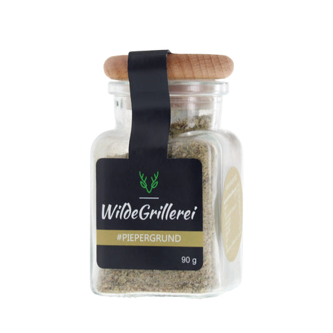 #PIEPERGRUND - Gyros hell Glas mit Holzdeckel 90g MHD