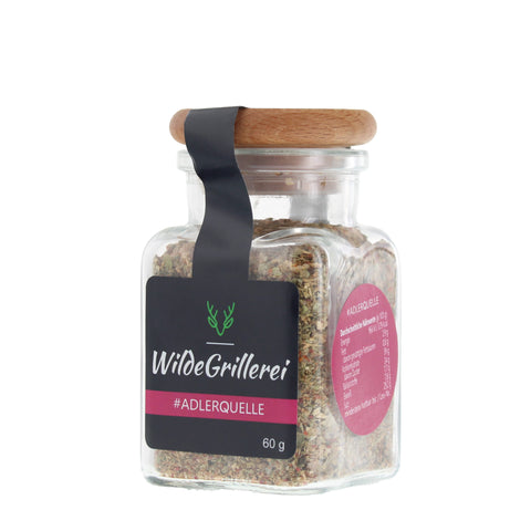 #ADLERQUELLE - Steakpfeffer mediterran Glas mit Holzdeckel 60g MHD
