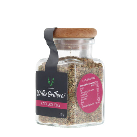 #ADLERQUELLE - Steakpfeffer mediterran Glas mit Holzdeckel 60g MHD