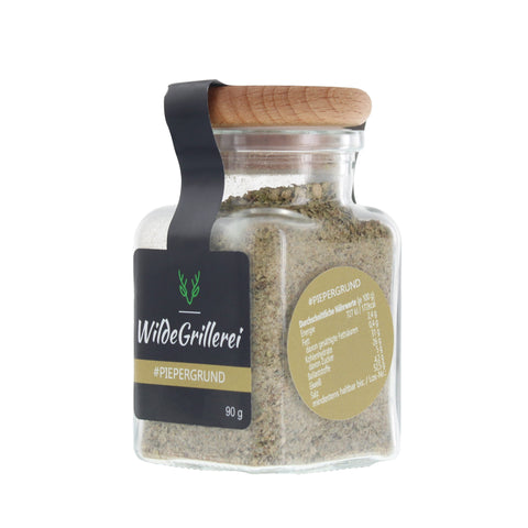 #PIEPERGRUND - Gyros hell Glas mit Holzdeckel 90g MHD