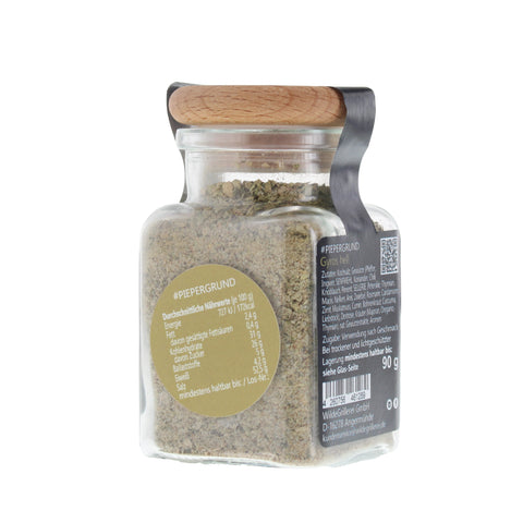 #PIEPERGRUND - Gyros hell Glas mit Holzdeckel 90g MHD