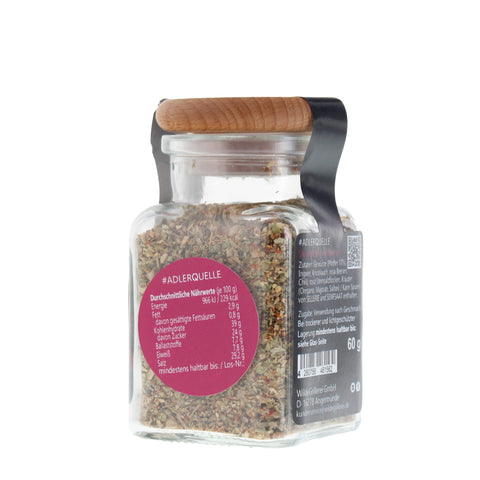 #ADLERQUELLE - Steakpfeffer mediterran Glas mit Holzdeckel 60g MHD