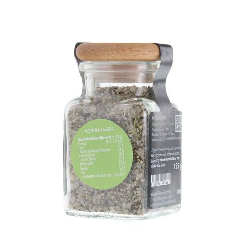 #GRÜNHAGEN - Steaksalz Rosmarin/Thymian Glas mit Holzdeckel 125g MHD
