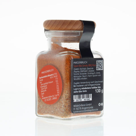 #MOORBRUCH - Spare Ribs Smoky BBQ Rub Glas mit Holzdeckel 130g MHD