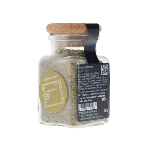 #PIEPERGRUND - Gyros hell Glas mit Holzdeckel 90g MHD