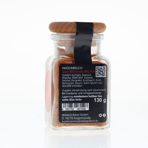 #MOORBRUCH - Spare Ribs Smoky BBQ Rub Glas mit Holzdeckel 130g MHD