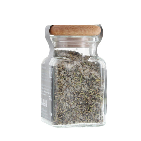 #GRÜNHAGEN - Steaksalz Rosmarin/Thymian Glas mit Holzdeckel 125g MHD