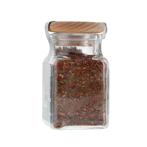 #VIERBRÜDERPLATZ - Steakpfeffer Hot & Spicy Glas mit Holzdeckel 95g MHD