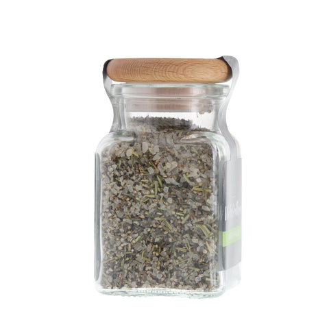 #GRÜNHAGEN - Steaksalz Rosmarin/Thymian Glas mit Holzdeckel 125g MHD
