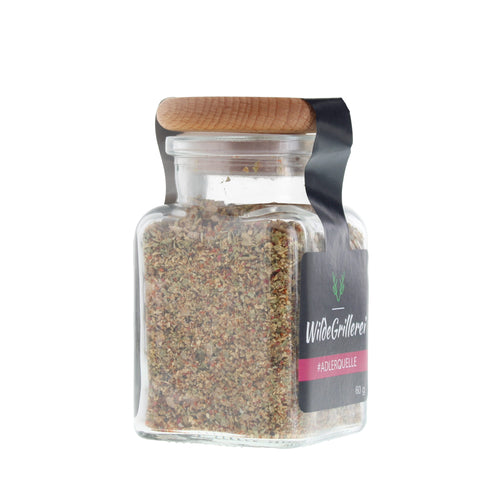 #ADLERQUELLE - Steakpfeffer mediterran Glas mit Holzdeckel 60g MHD