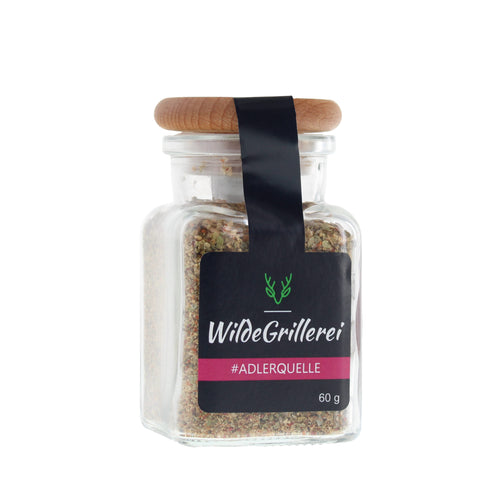 #ADLERQUELLE - Steakpfeffer mediterran Glas mit Holzdeckel 60g MHD
