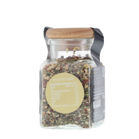 #STOLPER TURM - Aglio Olio Glas mit Holzdeckel 70g MHD