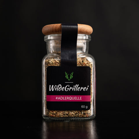 #ADLERQUELLE - Steakpfeffer mediterran Glas mit Holzdeckel 60g MHD