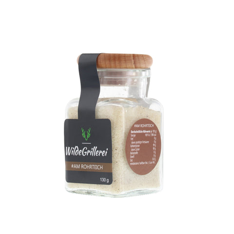 Rohrzucker mit Bourbon-Vanille - #AM ROHRTEICH - Glas mit Holzdeckel 130g MHD