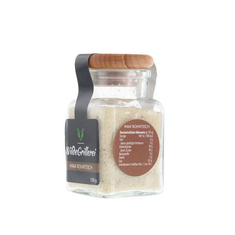 Rohrzucker mit Bourbon-Vanille - #AM ROHRTEICH - Glas mit Holzdeckel 130g MHD