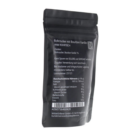 #AM ROHRTEICH - Rohrzucker mit Bourbon Vanille Beutel mit Druckverschluss 130g MHD
