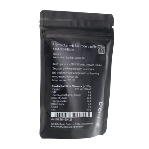 #AM ROHRTEICH - Rohrzucker mit Bourbon Vanille Beutel mit Druckverschluss 130g MHD