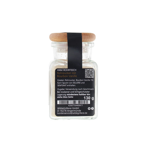 Rohrzucker mit Bourbon-Vanille - #AM ROHRTEICH - Glas mit Holzdeckel 130g MHD