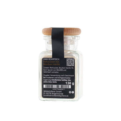 Rohrzucker mit Bourbon-Vanille - #AM ROHRTEICH - Glas mit Holzdeckel 130g MHD