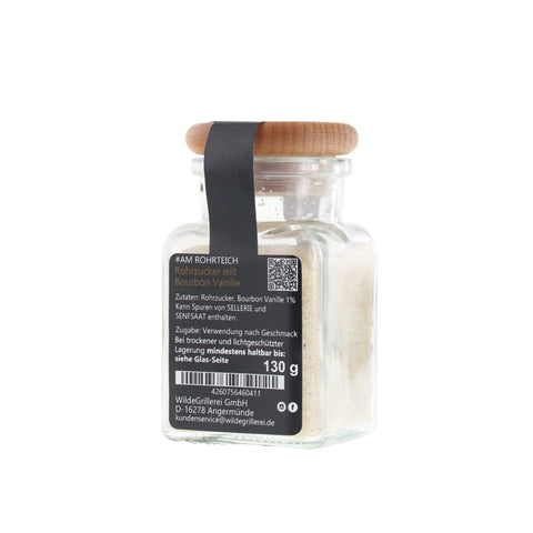 Rohrzucker mit Bourbon-Vanille - #AM ROHRTEICH - Glas mit Holzdeckel 130g MHD