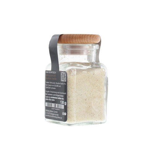 Rohrzucker mit Bourbon-Vanille - #AM ROHRTEICH - Glas mit Holzdeckel 130g MHD