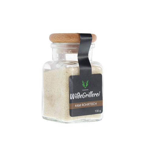 Rohrzucker mit Bourbon-Vanille - #AM ROHRTEICH - Glas mit Holzdeckel 130g MHD