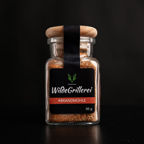 #BRANDMÜHLE - Hot Smoky BBQ Rub Glas mit Holzdeckel 95g MHD