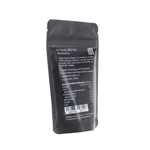#BRANDMÜHLE - Hot Smoky BBQ Rub Beutel mit Druckverschluss 95g MHD
