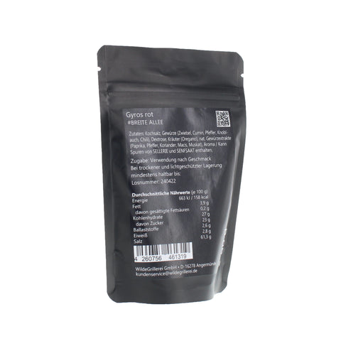 #BREITE ALLEE - Gyros rot Beutel mit Druckverschluss 90g MHD