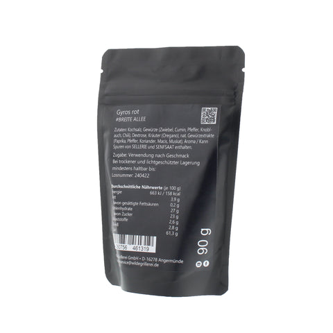 #BREITE ALLEE - Gyros rot Beutel mit Druckverschluss 90g MHD