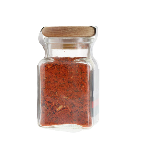 #BREITE ALLEE - Gyros rot Glas mit Holzdeckel 90g MHD